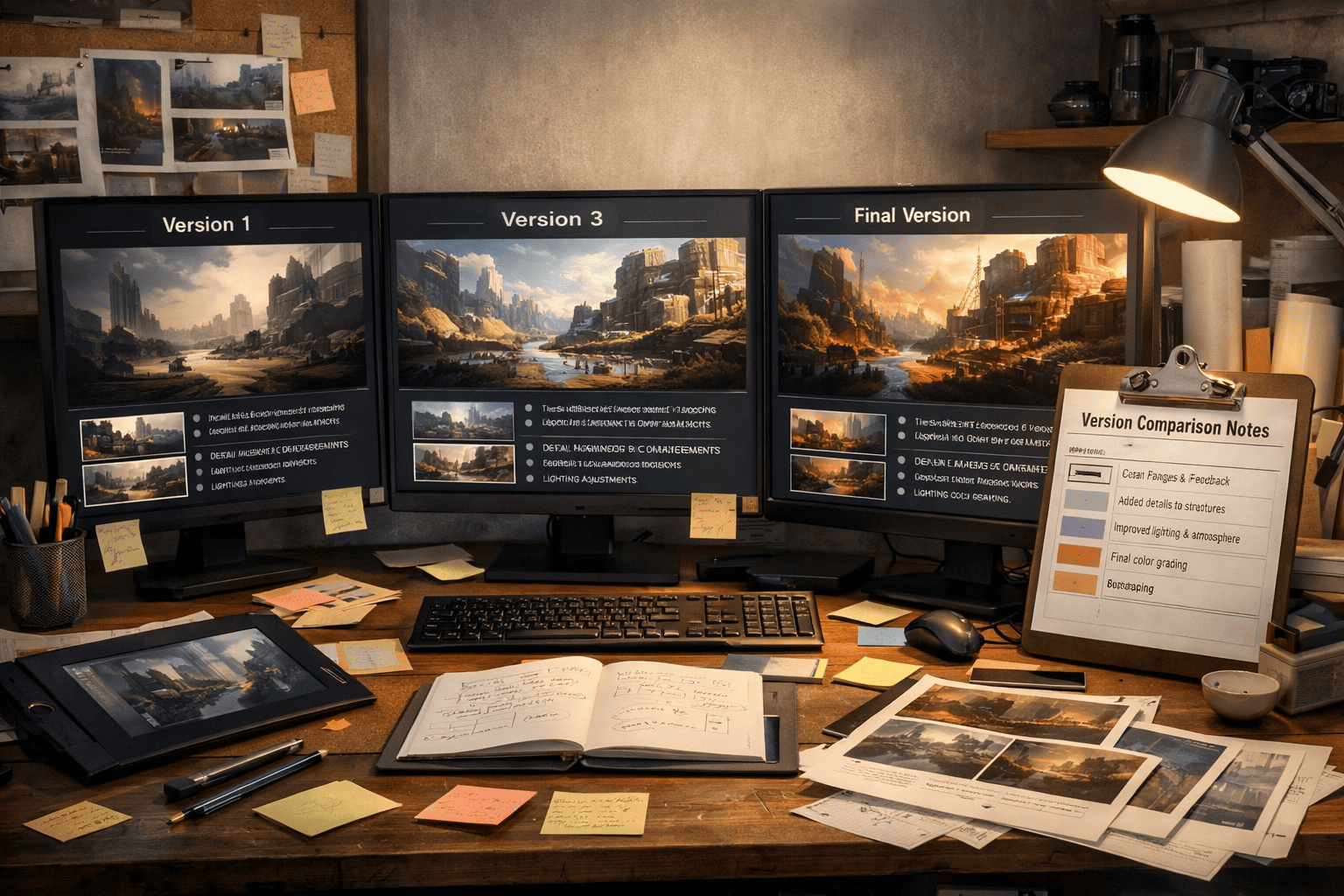 Evolution of a Scene: Version Comparison Notes